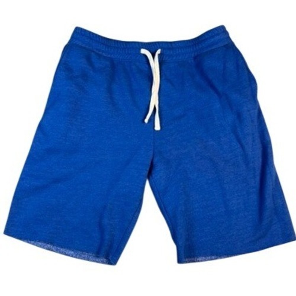 Bonobos Sweat Shorts Mens Medium Blue Heathered Raw Hem Drawstring Casual Lounge